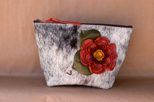 Cowhide Makeup Bag