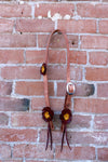 Leather Flower Headstall