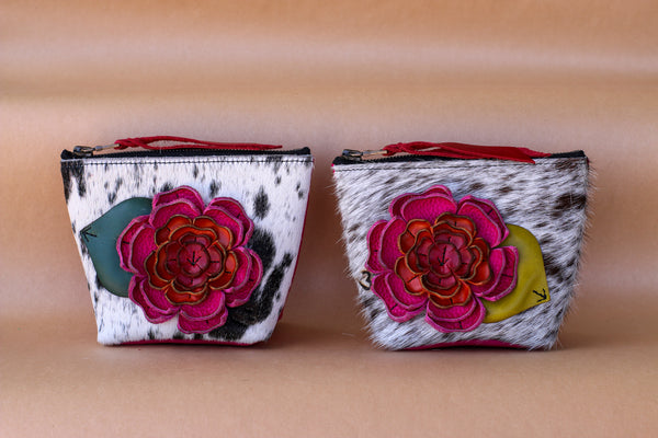 Cowhide MINI Makeup Bag