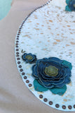 15 x 25 Oval Cowhide Centerpiece