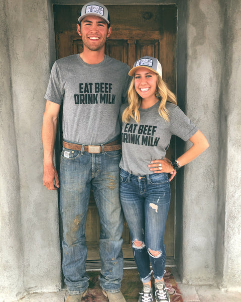 Original Blend 'Eat Beef Drink Milk' Unisex Fit Tee